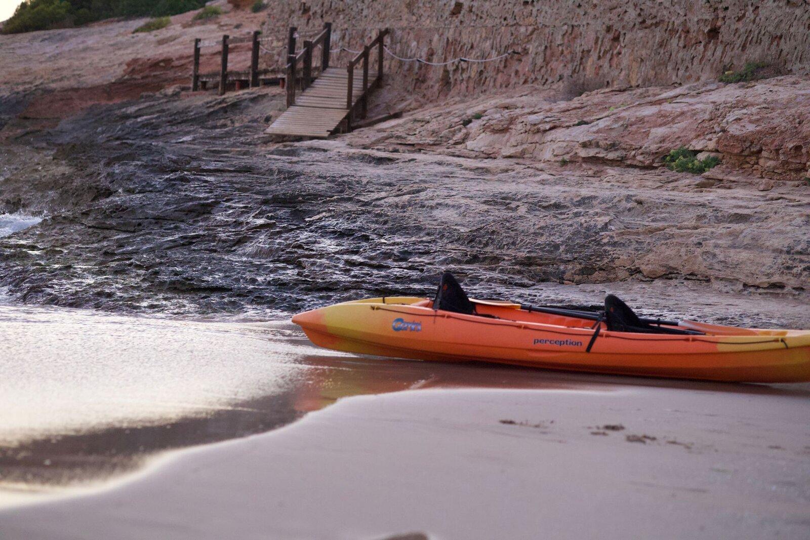 Kayak paddle Costa Brava rocky coast