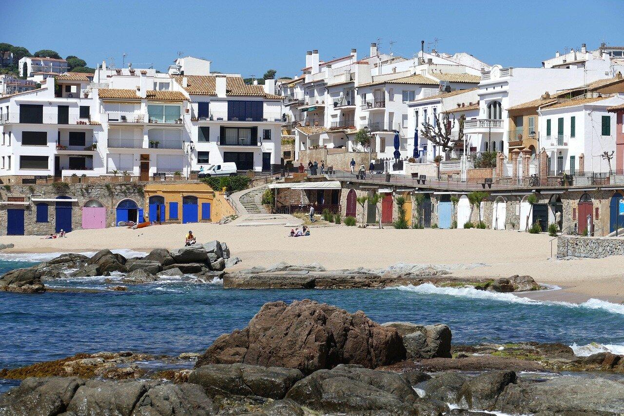 Fishing nets harbor Costa Brava